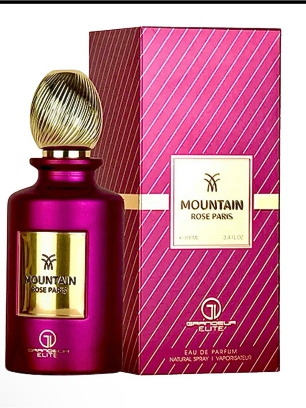 The Mountain Pink & Gold Rose Paris Perfume Bottle